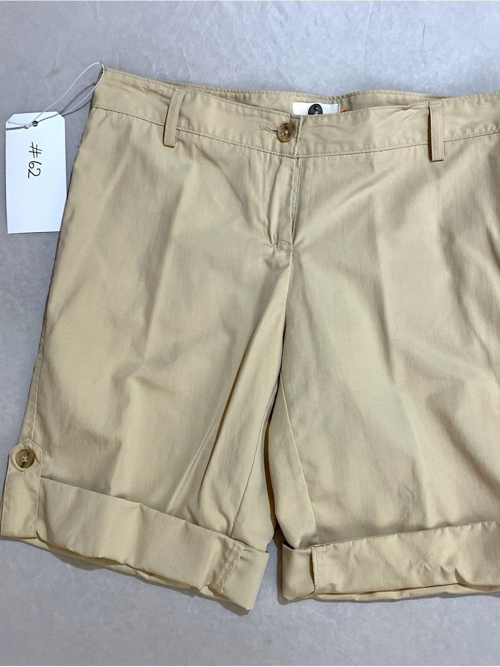 Weatherproof Tan Rolled-Hem Bermuda Shorts